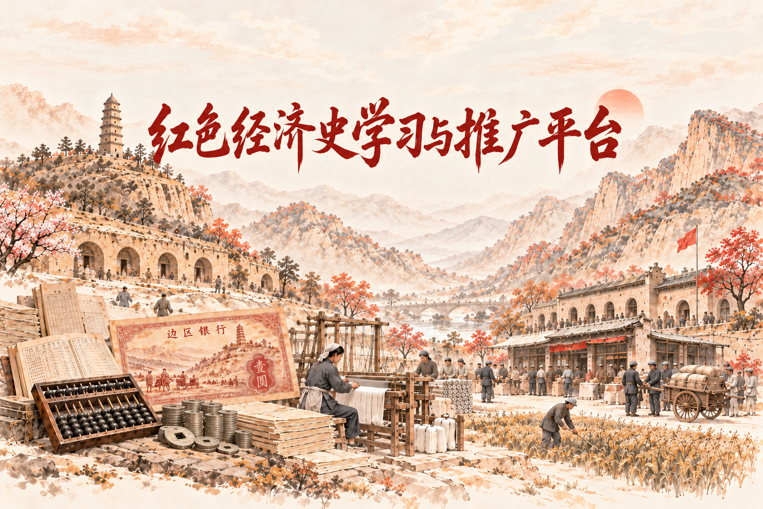 红色经济史学习与推广平台首页封面